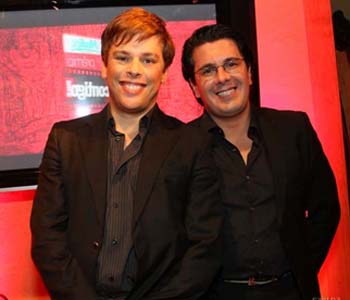 O casal Bruno e Andr participaro do quadro Strip Quizz, na atrao Amor & Sexo.