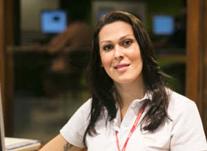 Ariadna Seixas, 28, trabalha como orientadora de pblico no Sesc