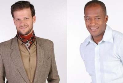 Jeov� (Lui Mendes) e Chico (Carlos Thir�) vivem romance em Amor e Revolu��o.