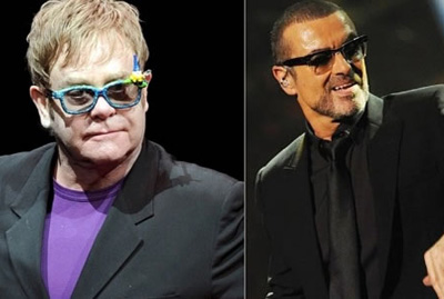Elton John e George Michael, padrinhos da Kaleidoscope, na luta pelo combate  homofobia.