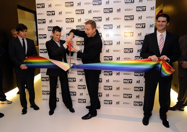 Os s�cios Ian Reisner e Mati Weiderpass na inaugura��o do The Out NYC.