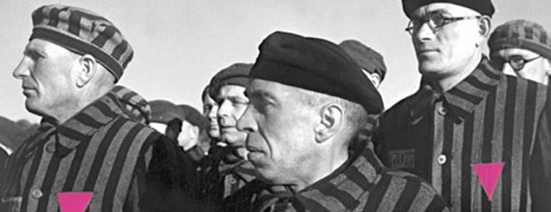 A imagem mostra prisioneiros gays nos campos de concentra��o nazista da Alemanha