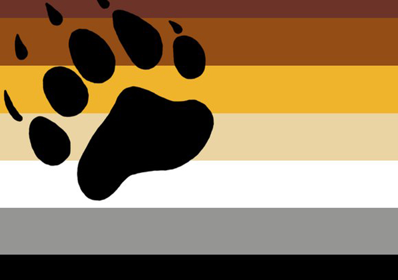 Nada de arco-íris: mais sóbria, a bandeira ursina tem uma simpática pata de urso