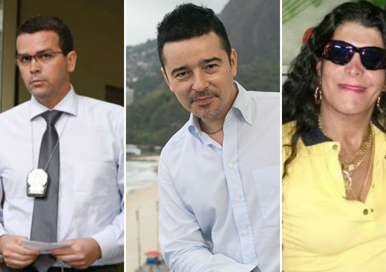 Os participantes do debate: Rivaldo Barbosa, Carlos Tufvesson e Loren Alexsander