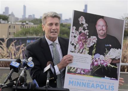 O prefeito de Minneapolis R.T. Rybak quer atrair casais gays de outras cidades