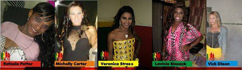 Rafaela Potter, Michelly Carter﻿, Veronica Strass﻿, Lavinha Blasack e Vick Dleon est�o concorrendo ao titulo de Miss Gay Santa Maria.