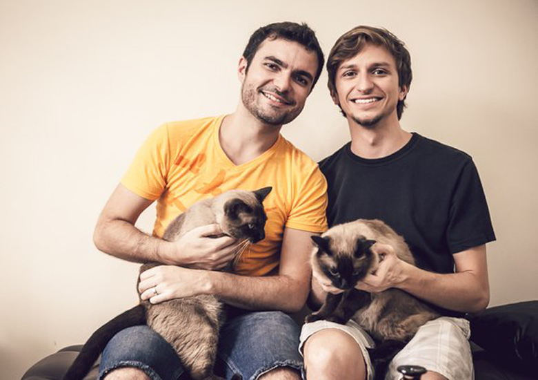 O professor Felipe Bernardo Estre e o ator Thiago Meiron est�o casados h� quase um ano.