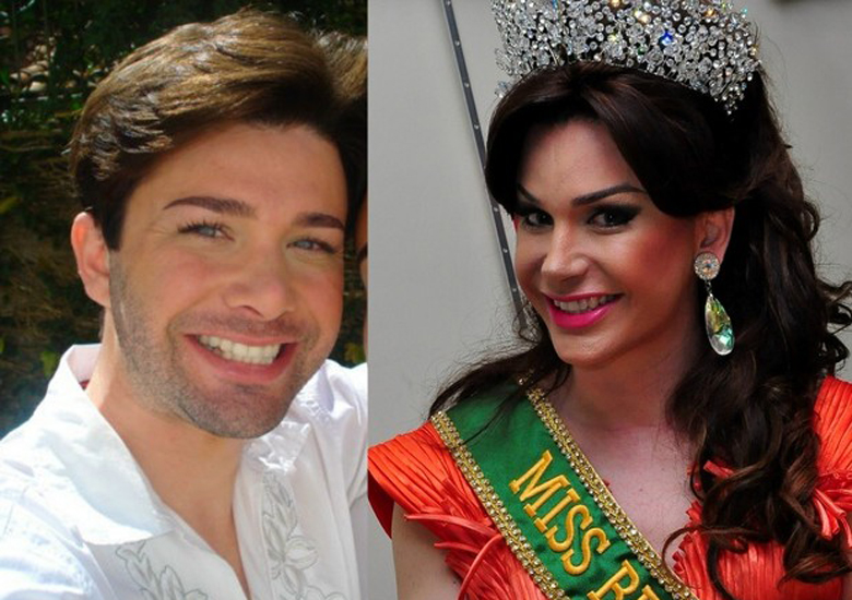 A Miss Brasil Gay 2013 como Sheila Verssimo e como Jorge Augusto