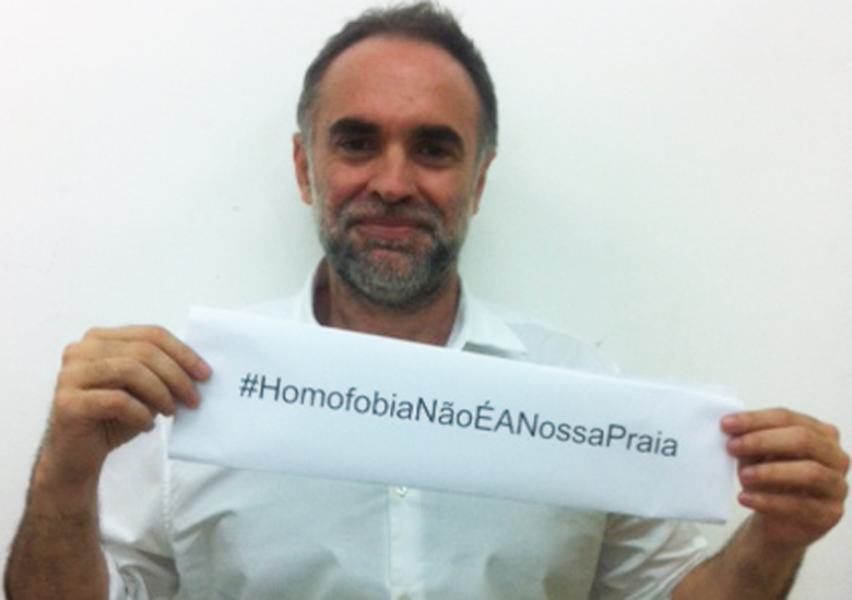 O diretor de Praia do Futuro, Karim A�nouz, manda o recado: #HomofobiaN�o�ANossaPraia