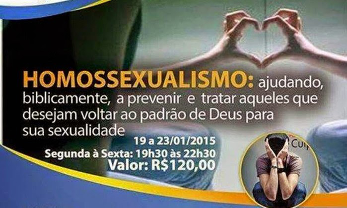 Folheto de curso promete suposta cura gay: palestrantes so intimados a depor.