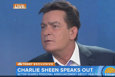 Charlie Sheen diz que  HIV positivo em programa de TV