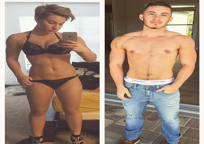 Antes e depois e Jaimie Wilson.