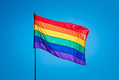 A bandeira original tinha as seguintes cores. Tempos depois, a bandeira foi reduzida a seis cores, sem o rosa e o anil. O azul tamb�m acabaria por substituir o turquesa.