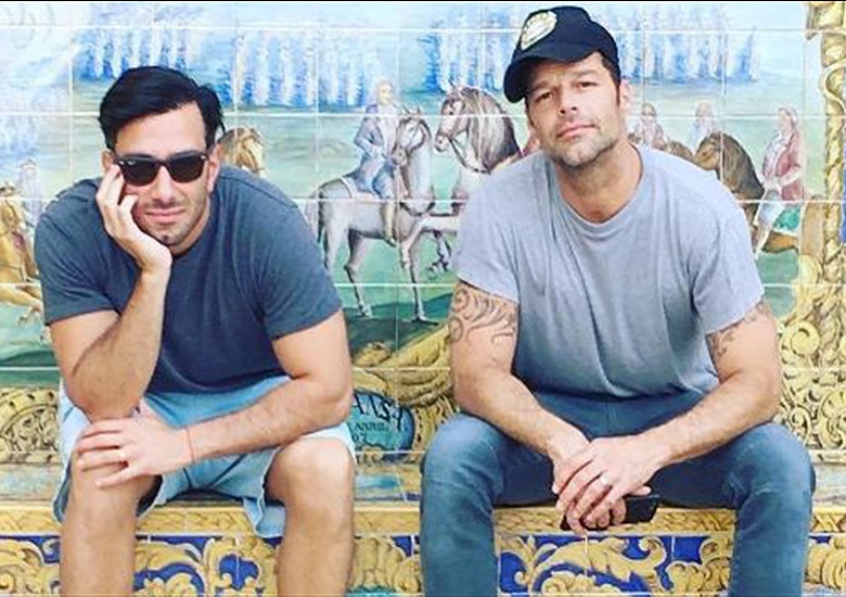 Ricky Martin e o noivo Jwan Yosef Look