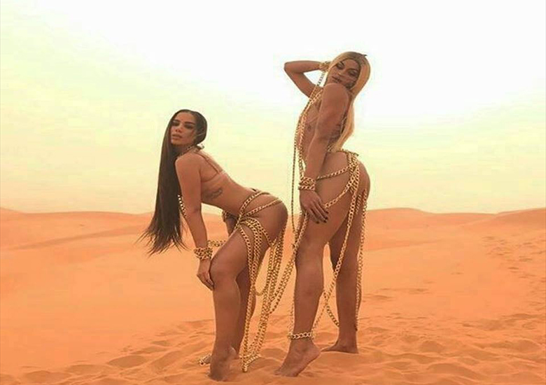 Pabllo Vittar no deserto com Anitta