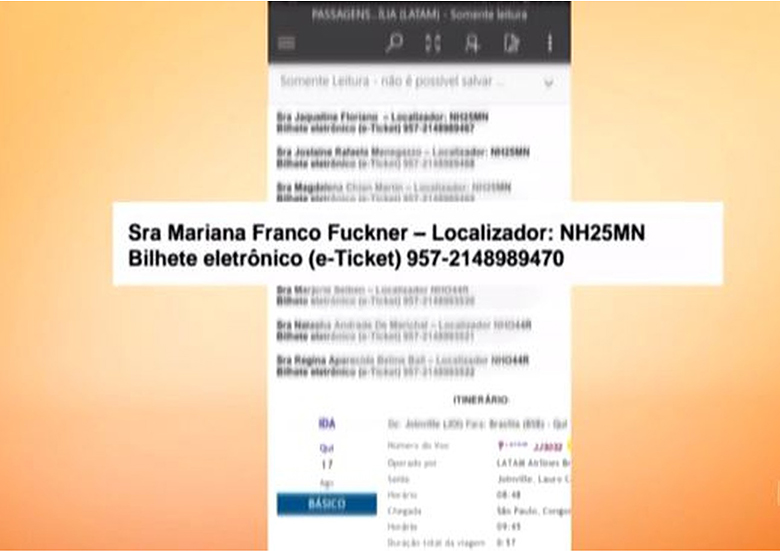 Passagem a�rea foi emitida com o nome social de Mariana.